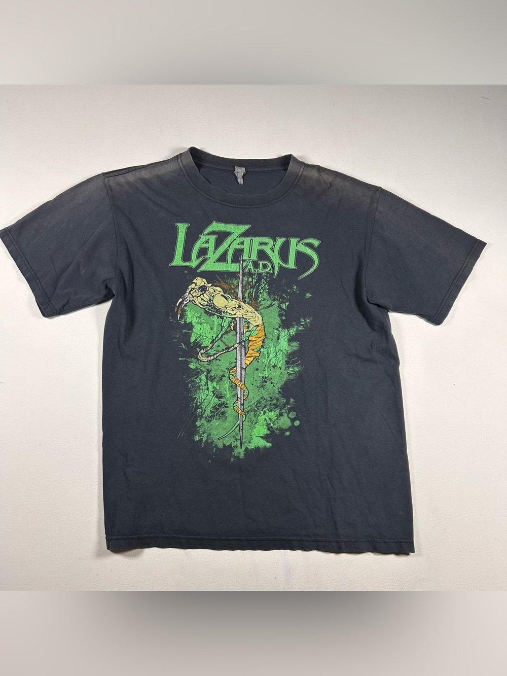 Lazarus A.D. 2009 Bravado Creature Shirt Mens Large Faded Rare Metal Tee